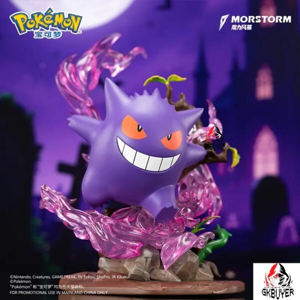 MORSTORM Studio - Pokémon Small & Big Size Figure Gengar & Pikachu & Charmander & Psyduck (Licensed)