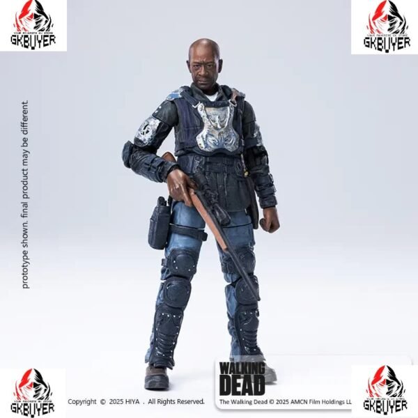 HIYA Toys - EXQUISITE MINI Series 1/18 The Walking Dead Morgan Jones Action Figure EMW0348 (Licensed)
